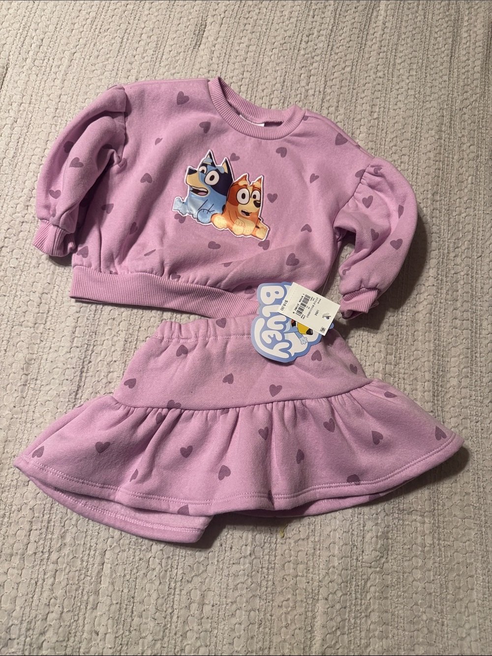 Bluey Lilac Heart Two-Piece Set